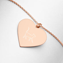 Load image into Gallery viewer, Engraved Silver Heart Necklace
